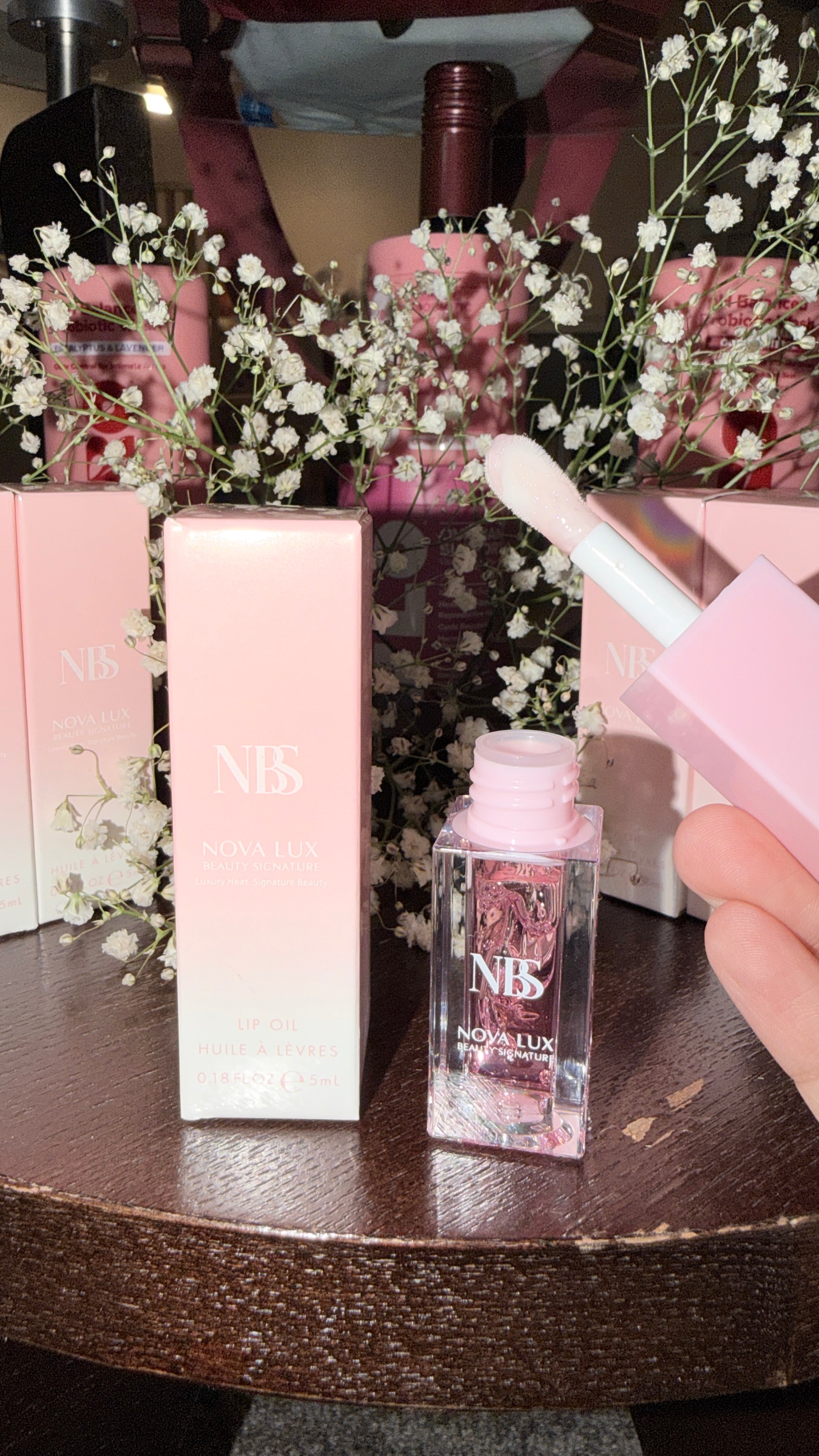 Lip Oil Strawberry Lux Glossy Pink