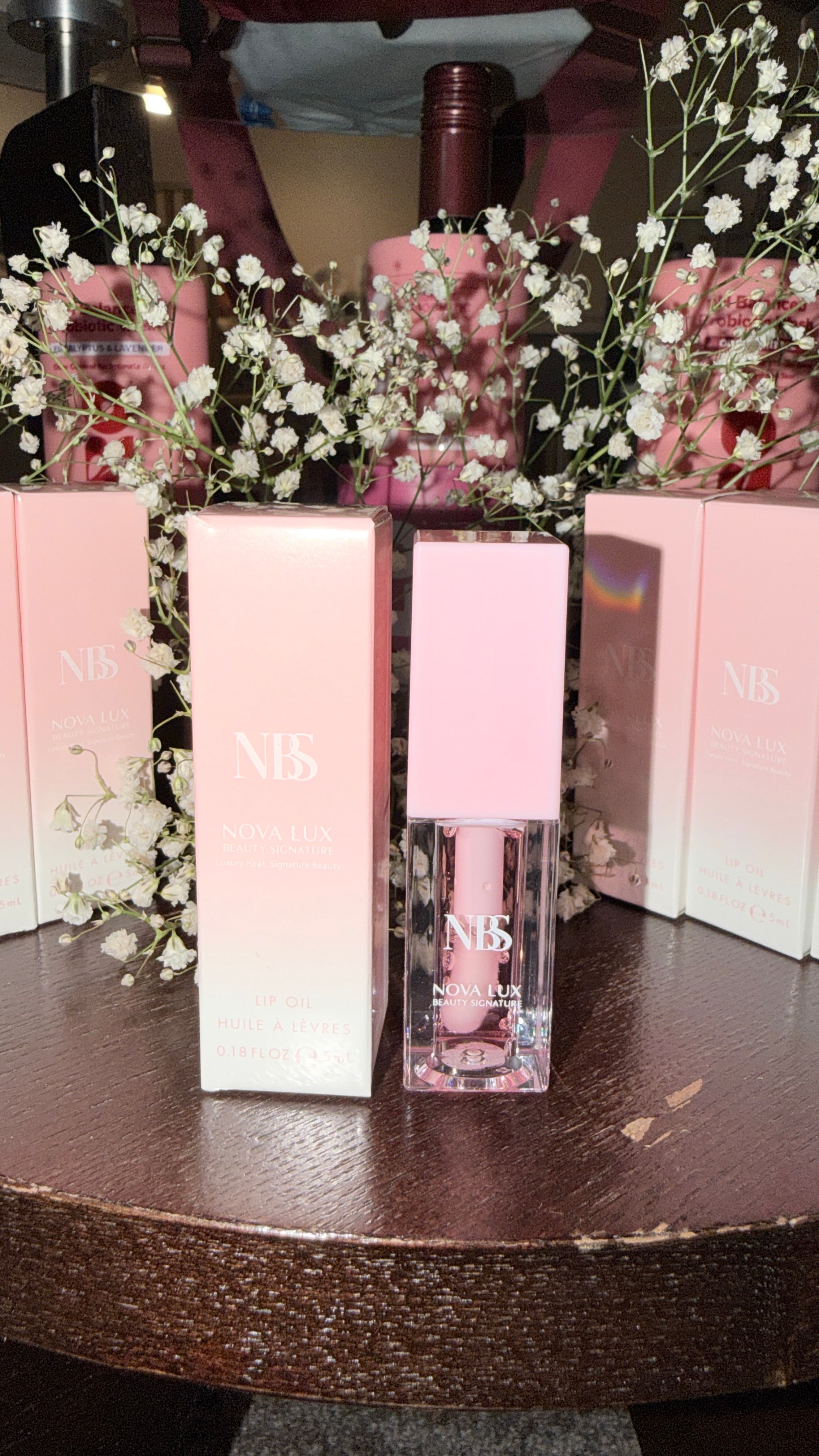 Lip Oil Strawberry Lux Glossy Pink